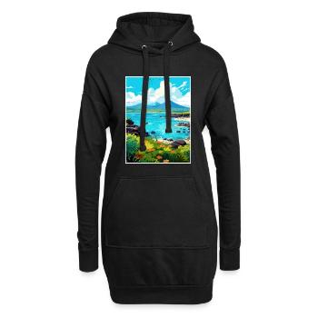 Galapagosinseln Ecuador Vintage Reiseposter - Hoodie-Kleid - Schwarz - Vorne