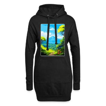 La Réunion Nationalpark Frankreich Reiseplakat WPA - Hoodie-Kleid - Schwarz - Vorne
