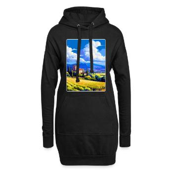 Provence Frankreich Vintage Reiseplakat Souvenir WPA - Hoodie-Kleid - Schwarz - Vorne