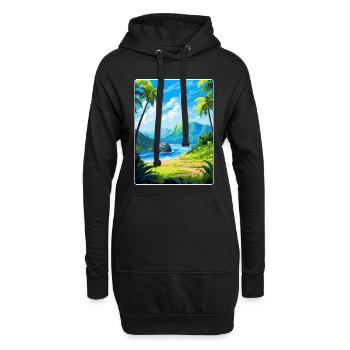 Parc national de la Guadeloupe France Affiche de voyage WPA - Sweat-shirt à capuche long Femme - noir - Devant