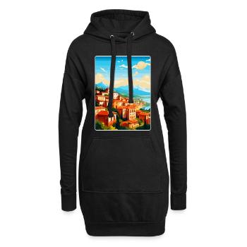 Grenade Espagne Affiche de voyage vintage WPA Souvenir - Sweat-shirt à capuche long Femme - noir - Devant