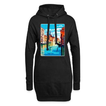 Venedig Italien Vintage Reiseplakat WPA Souvenir - Hoodie-Kleid - Schwarz - Vorne