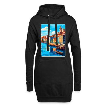 Porto Portugal Vintage Reiseplakat Souvenir WPA - Hoodie-Kleid - Schwarz - Vorne
