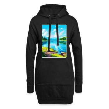 Lake Sainte Croix Frankreich Vintage Reiseplakat WPA - Hoodie-Kleid - Schwarz - Vorne