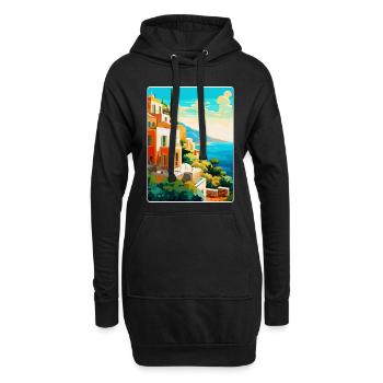 Capri Italien Vintage Reiseplakat WPA Kunst Souvenir - Hoodie-Kleid - Schwarz - Vorne