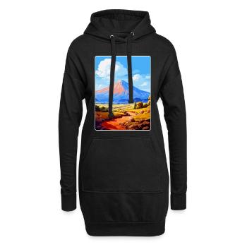 Parc national du Teide Espagne Affiche de voyage vintage - Sweat-shirt à capuche long Femme - noir - Devant