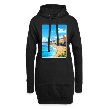 Nizza Frankreich Vintage Reiseplakat WPA Kunst Souvenir - Hoodie-Kleid - Schwarz - Vorne