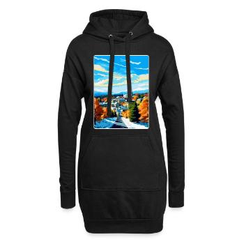 Affiche de voyage vintage Lahti Finlande WPA Souvenir - Sweat-shirt à capuche long Femme - noir - Devant