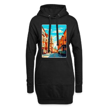 Pamplona Spanien Vintage Reiseplakat Souvenir WPA - Hoodie-Kleid - Schwarz - Vorne