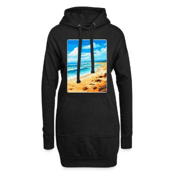 Fuerteventura Spanien Vintage Reiseplakat Souvenir - Hoodie-Kleid - Schwarz - Vorne