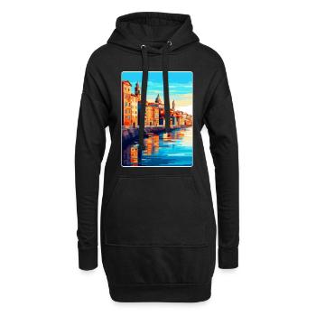 Porto Portugal Vintage Reiseplakat Souvenir WPA - Hoodie-Kleid - Schwarz - Vorne