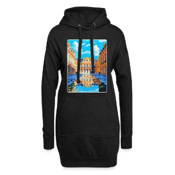 Château de Versailles France Affiche de voyage vintage WPA - Sweat-shirt à capuche long Femme - noir - Devant