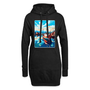 Husavik Iceland Vintage Travel Poster Souvenir WPA - Hoodie Dress - black - Front
