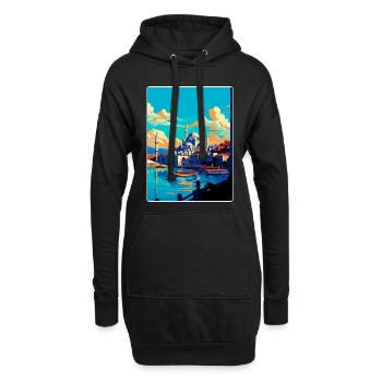 Istanbul Turquie Vintage Voyage Poster Souvenir WPA - Sweat-shirt à capuche long Femme - noir - Devant