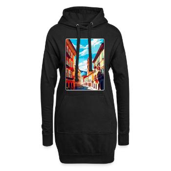 Pamplona Spanien Vintage Reiseplakat Souvenir WPA - Hoodie-Kleid - Schwarz - Vorne