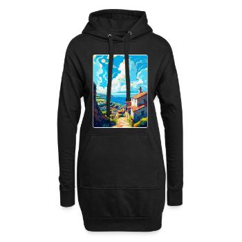 Galicien Spanien Vintage Reiseplakat WPA Souvenir - Hoodie-Kleid - Schwarz - Vorne