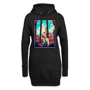 Siena Italien Vintage Reiseplakat WPA Kunst Souvenir - Hoodie-Kleid - Schwarz - Vorne