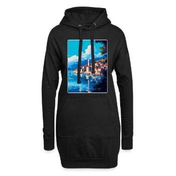 Cavtat Kroatien Vintage Reiseplakat Souvenir WPA - Hoodie-Kleid - Schwarz - Vorne