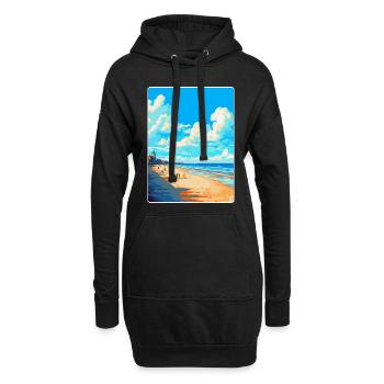 Affiche de voyage de Scheveningen Beach Netherlands WPA - Sweat-shirt à capuche long Femme - noir - Devant