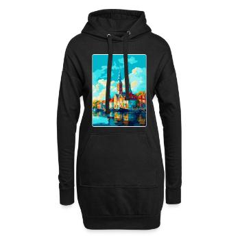 Malmö Schweden Vintage Reiseposter WPA Souvenir - Hoodie-Kleid - Schwarz - Vorne