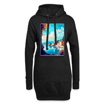 Split Kroatien Vintage Reiseplakat WPA Souvenir - Hoodie-Kleid - Schwarz - Vorne