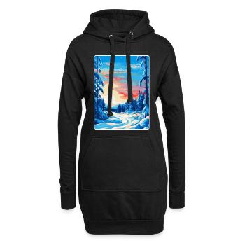 Lappland Finnland Vintage Reiseplakat Souvenir WPA - Hoodie-Kleid - Schwarz - Vorne