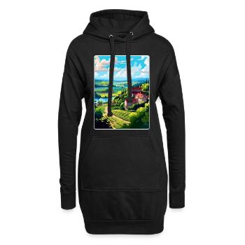 Dordogne France Affiche de voyage vintage Souvenir WPA - Sweat-shirt à capuche long Femme - noir - Devant