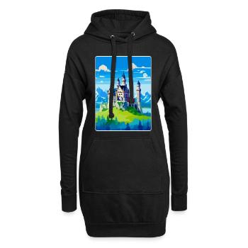 Neuschwanstein Deutschland Vintage Reiseplakat WPA - Hoodie-Kleid - Schwarz - Vorne