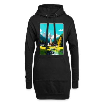 Garmisch Partenkirchen Deutschland Reiseplakat WPA - Hoodie-Kleid - Schwarz - Vorne