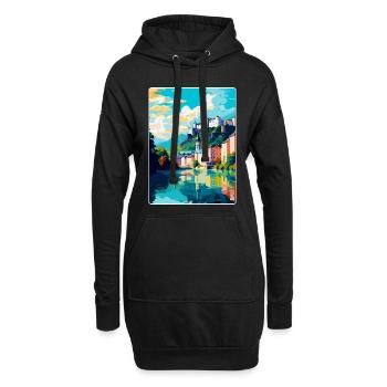 Salzbourg Autriche Poster de voyage vintage souvenir - Sweat-shirt à capuche long Femme - noir - Devant