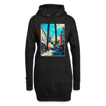 Galway Irland Uk Vintage Reiseplakat Souvenir - Hoodie-Kleid - Schwarz - Vorne