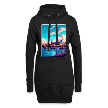 Mainz Deutschland Vintage Reiseplakat WPA Souvenir - Hoodie-Kleid - Schwarz - Vorne