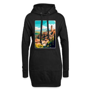 Grenade Espagne Affiche de voyage vintage WPA Souvenir - Sweat-shirt à capuche long Femme - noir - Devant