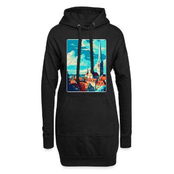 Tallinn Estland Vintage Reiseplakat Souvenir WPA - Hoodie-Kleid - Schwarz - Vorne