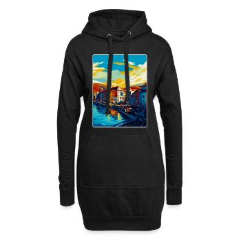 Bilbao Spanien Vintage Reiseplakat WPA Souvenir - Hoodie-Kleid - Schwarz - Vorne
