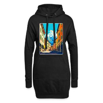 Trient Italien Vintage Reiseposter WPA Souvenir - Hoodie-Kleid - Schwarz - Vorne