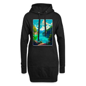 Nationalpark Plitvicer Seen Kroatien Reiseplakat - Hoodie-Kleid - Schwarz - Vorne