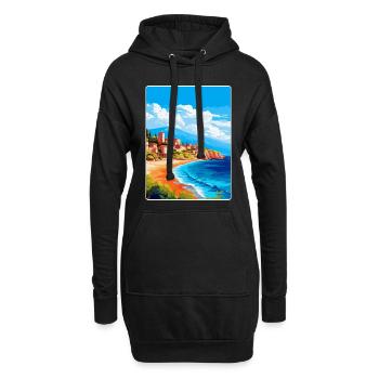 Kefalonia Griechenland Vintage Reiseplakat Souvenir - Hoodie-Kleid - Schwarz - Vorne