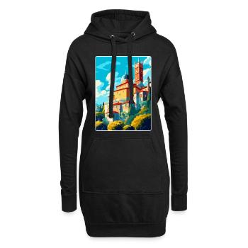 Sintra Portugal Affiche de voyage vintage Souvenir WPA - Sweat-shirt à capuche long Femme - noir - Devant