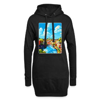 Turku Finnland Vintage Reiseplakat WPA Souvenir - Hoodie-Kleid - Schwarz - Vorne
