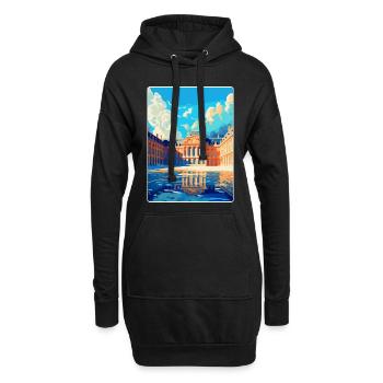 Versailles Frankreich Vintage Reiseplakat Souvenir - Hoodie-Kleid - Schwarz - Vorne