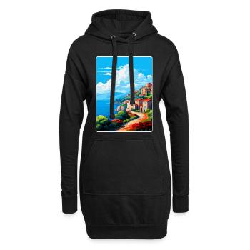 Elba Italien Vintage Reiseplakat Souvenir Souvenir - Hoodie-Kleid - Schwarz - Vorne