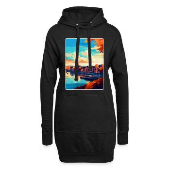 Nimwegen Niederlande Vintage Reiseplakat WPA Kunst - Hoodie-Kleid - Schwarz - Vorne