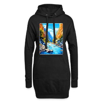 Samaria Schlucht Griechenland Vintage Reise Poster WPA Kunst - Hoodie-Kleid - Schwarz - Vorne