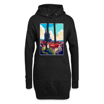 Brno République tchèque Poster de voyage vintage souvenir - Sweat-shirt à capuche long Femme - noir - Devant