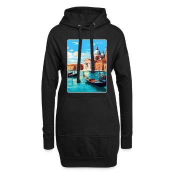 Venedig Italien Vintage Reiseplakat WPA Souvenir - Hoodie-Kleid - Schwarz - Vorne