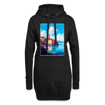 Santander Spanien Vintage Reiseplakat Souvenir WPA - Hoodie-Kleid - Schwarz - Vorne
