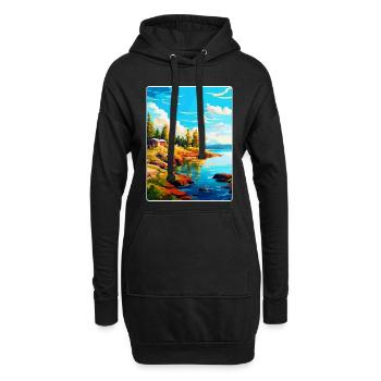 Ålandinseln Finnland Vintage Reiseplakat WPA - Hoodie-Kleid - Schwarz - Vorne