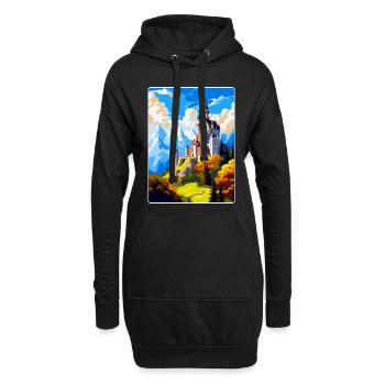 Château de Neuschwanstein Allemagne Affiche de voyage WPA - Sweat-shirt à capuche long Femme - noir - Devant