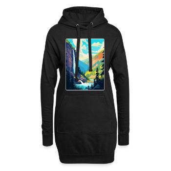 Reichenbach Falls Schweiz Reiseplakat WPA - Hoodie-Kleid - Schwarz - Vorne